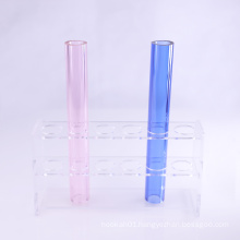Huailai factory Hot sale durable heat resistant  coloured clear pink blue  borosilicate glass pipe